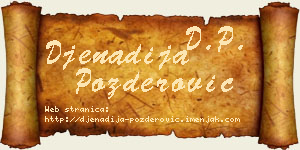 Đenadija Pozderović vizit kartica
